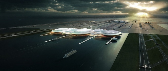 Проект аэропорта на Темзе (5 фото)