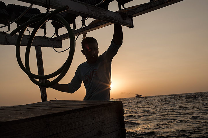 Рыбалка под обстрелом на побережье Сектора Газа