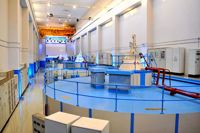 Запуск гидроагрегата на Лесогорской ГЭС