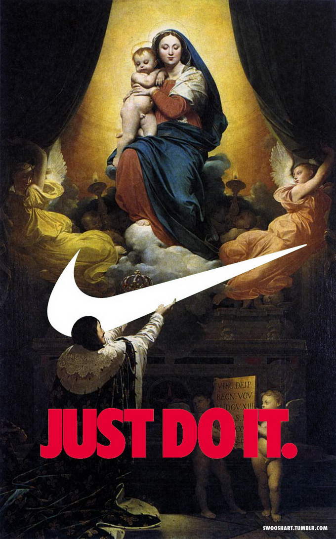 Логотип Nike + живопись