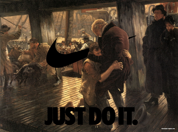 Логотип Nike + живопись