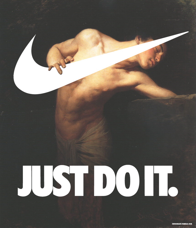 Логотип Nike + живопись