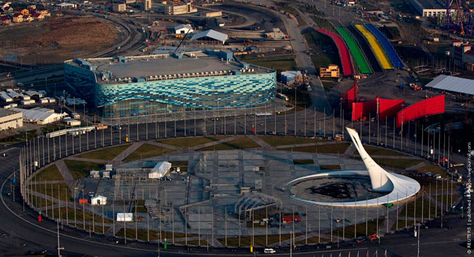 Олимпийский парк с вертолета