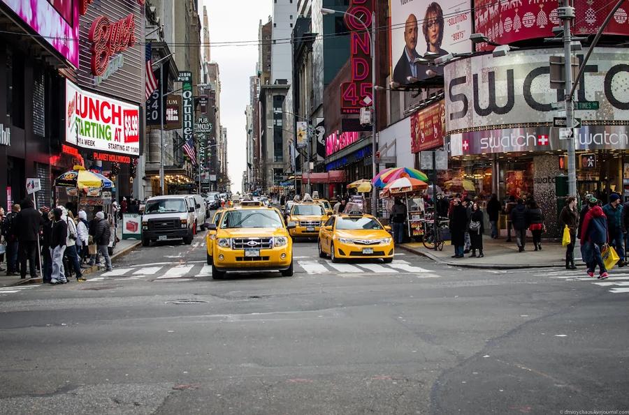 Желтое такси Нью Йорка