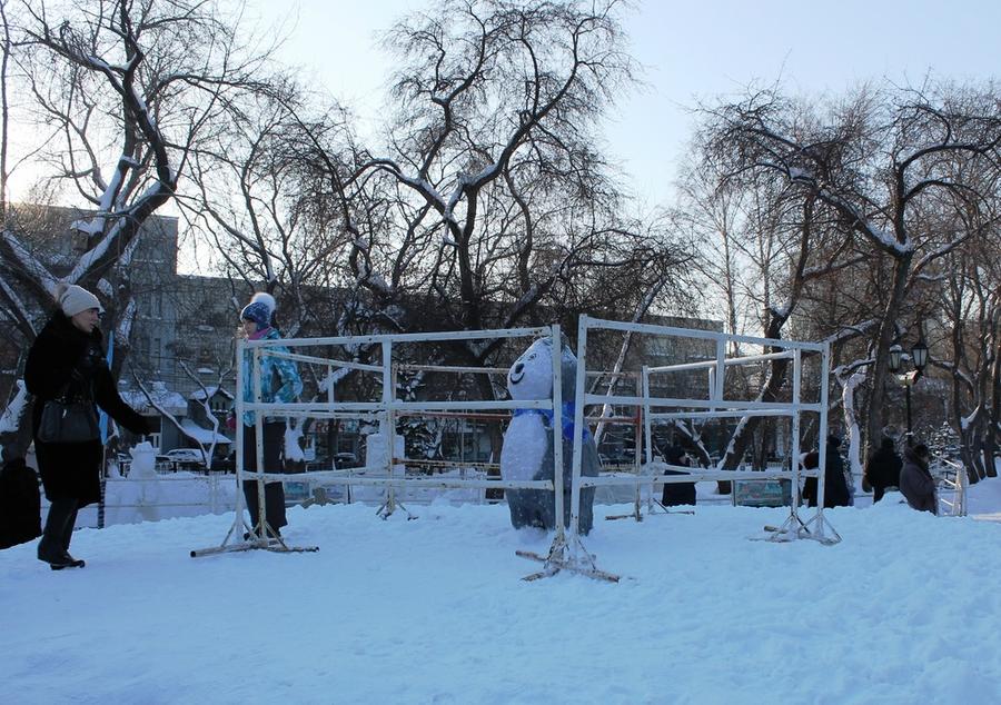 Фестиваль снежной скульптуры в Новосибирске