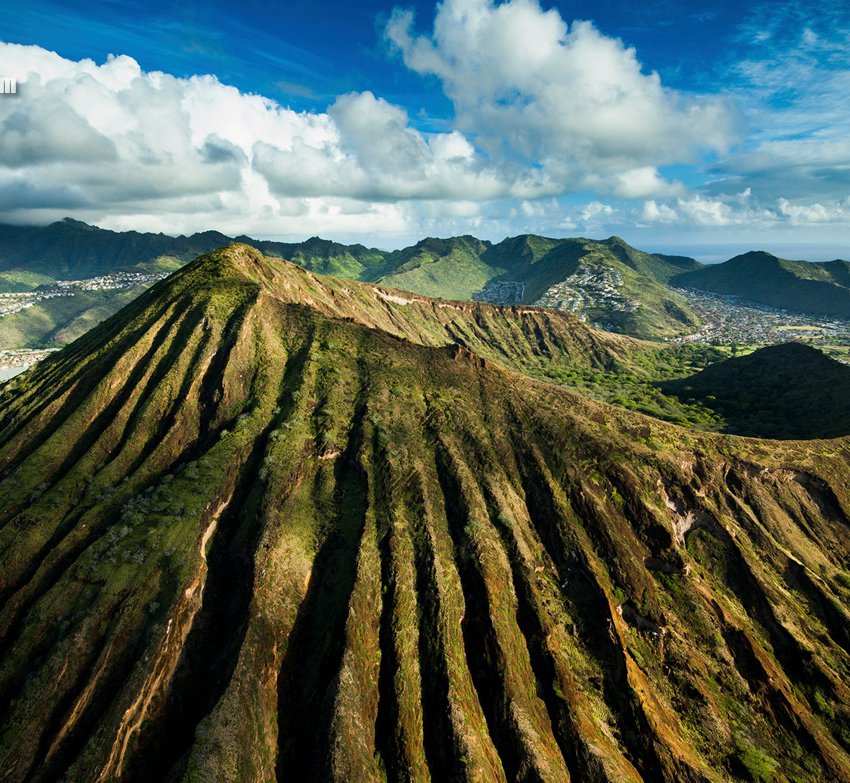 Гавайские острова с высоты птичьего полёта