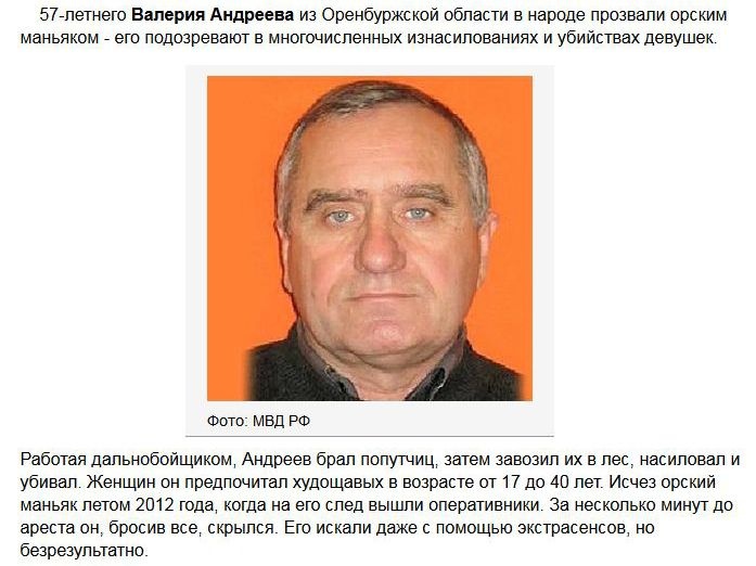 Топ 10 разыскиваемых преступников России