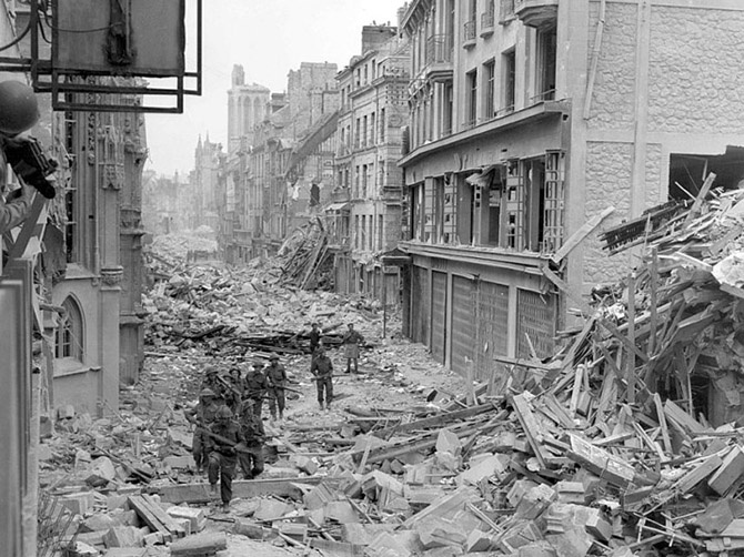 Места на сегодняшний день, разрушенные во время войны 1944 года