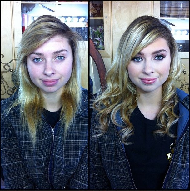 Порнозвёзды до и после макияжа (53 фото)