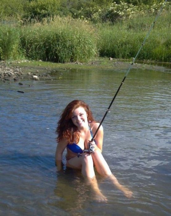 Девушки на рыбалке (50 фото)