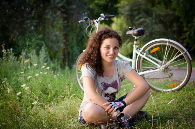 Девушки велосипедистки (55 фото)