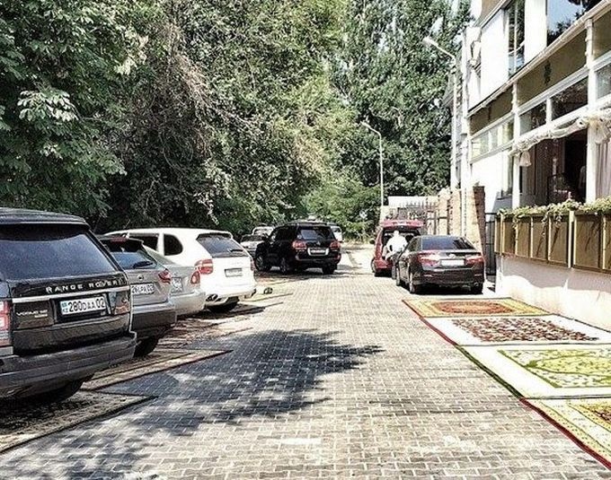 Ковровая парковка для гостей ресторана в Казахстане(4 фото)