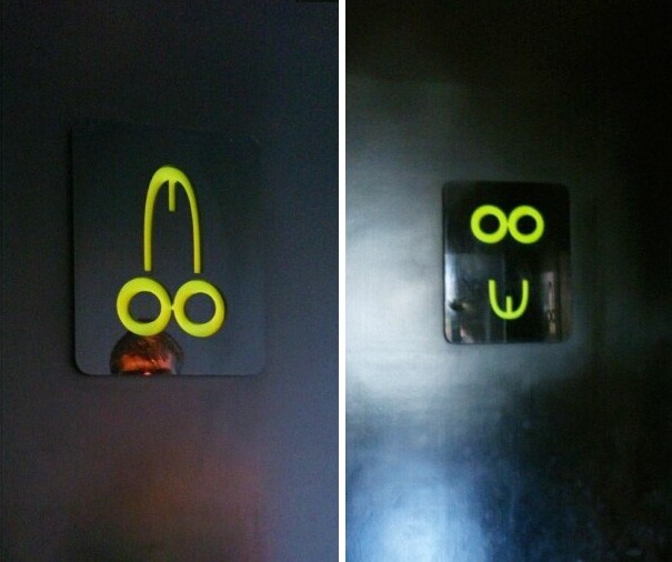 Креативные туалетные знаки