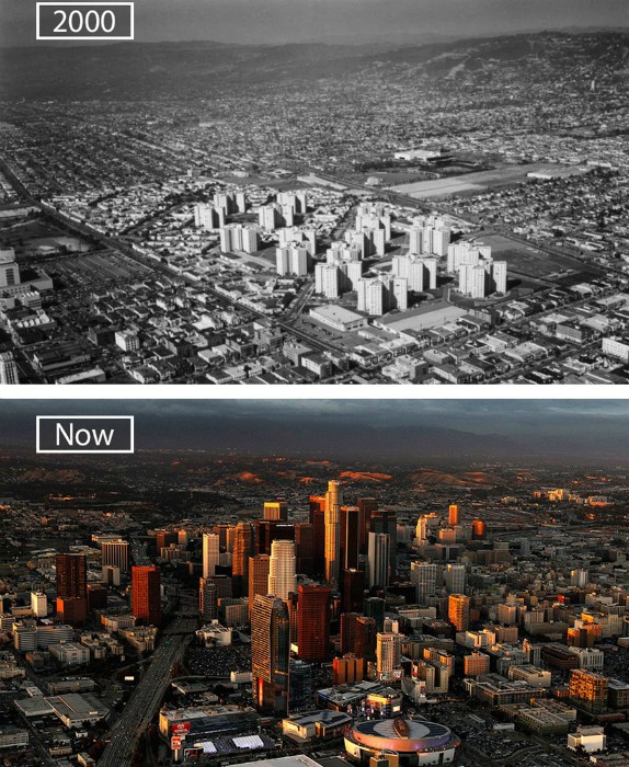 17 снимков «тогда» и «сейчас», демонстрирующих масштабы развития крупных городов