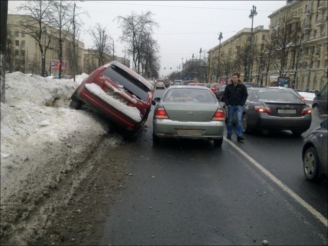 Обгон не получился (4 фото)