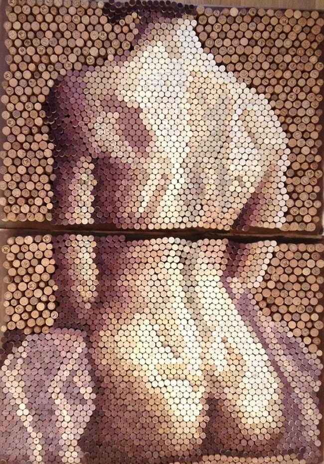 Картины из винных пробок от лондонского художника