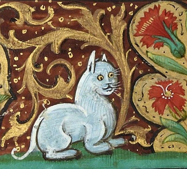 Кошки в работах художников средневековья