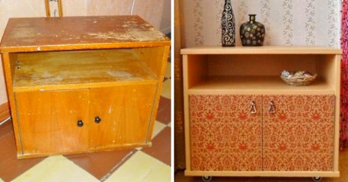Советская мебель до и после переделки