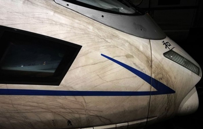 Налет смога на китайском скоростном поезде