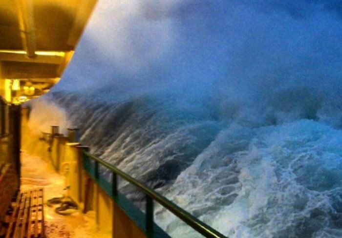 Сильные волны в гавани Сиднея (8 фото)