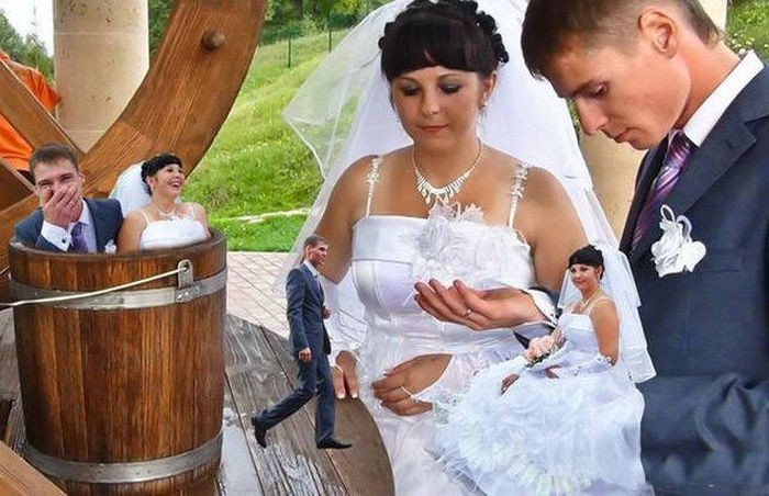 Необычные свадебные фото (47 фото)