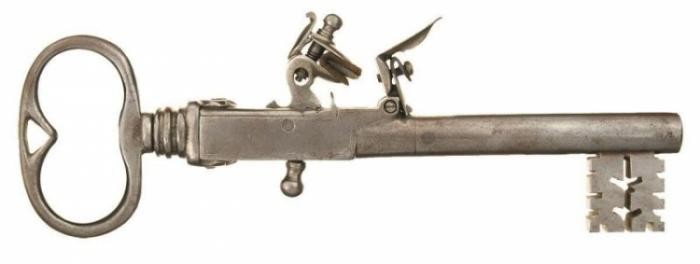 Огнестрельные ключи XVII века (6 фото)