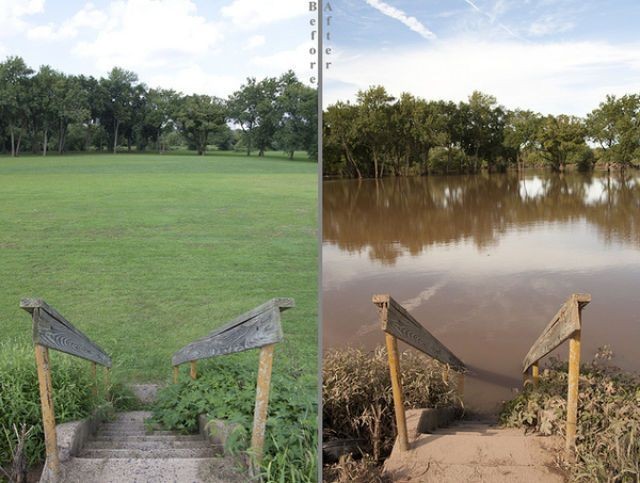 Фотографии до и после урагана Ирен (17 фото)