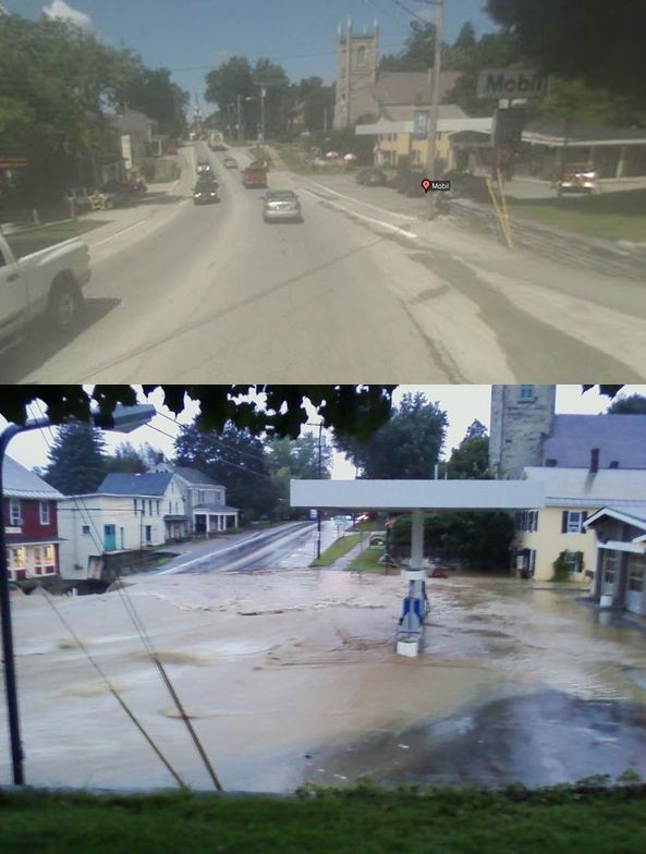 Фотографии до и после урагана Ирен (17 фото)