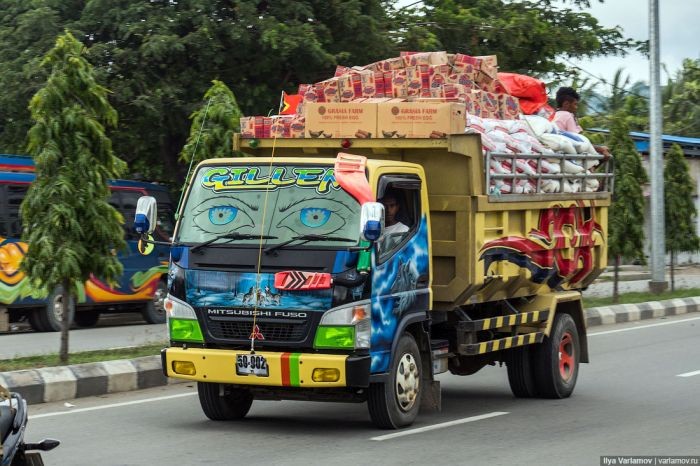 Небезопасный автотюнинг острова Тимор (28 фото)