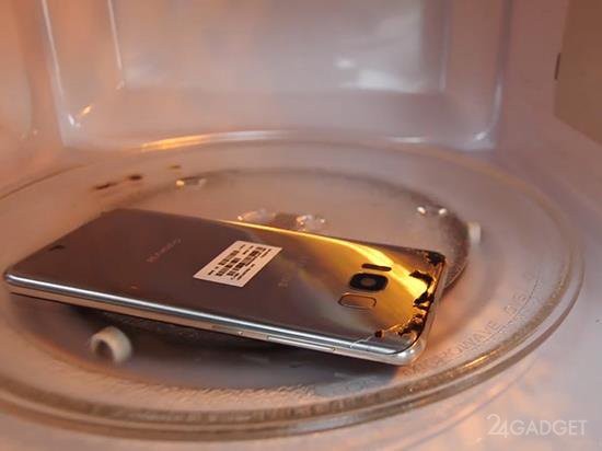 Смартфоны прошли испытания в микроволновой печи (2 фото + видео)