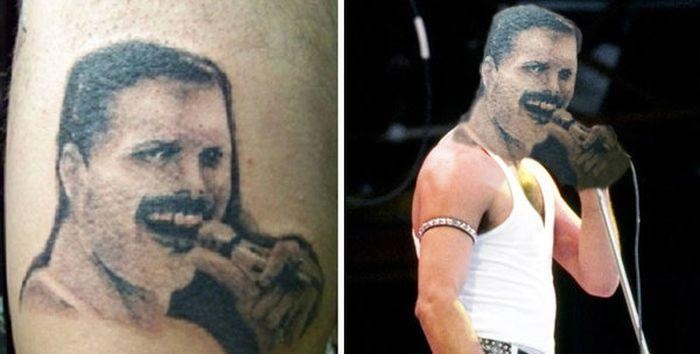 Неудачные татуировки с лицами людей и головами животных (15 фото)