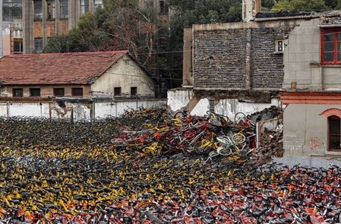Как велосипеды наводнили Китай (6 фото)