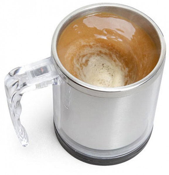 Чашка с пропеллером – забудьте о чайных ложечках (2 фото)