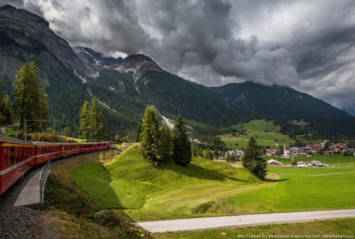 Красивейшие железные дороги Швейцарии (34 фото)