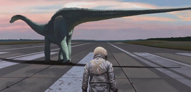 Серия работ "Одинокий астронавт" от художника Скотта Листфилда (25 фото)