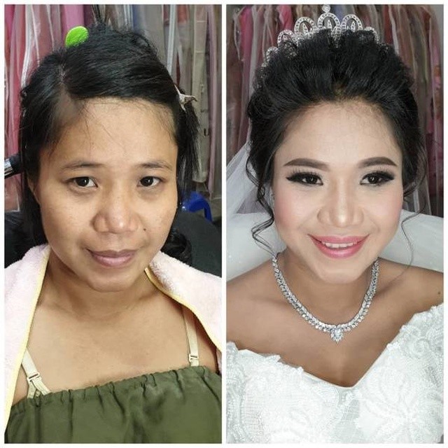 Свадебный макияж: до и после (27 фото)