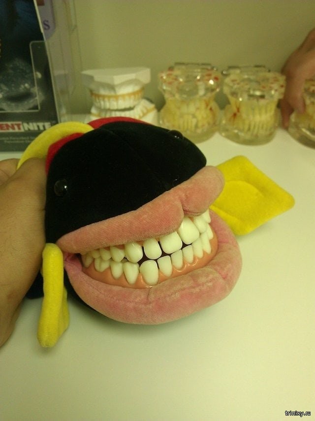 Подборка жутковатых игрушек в кабинетах детской стоматологии (18 фото)