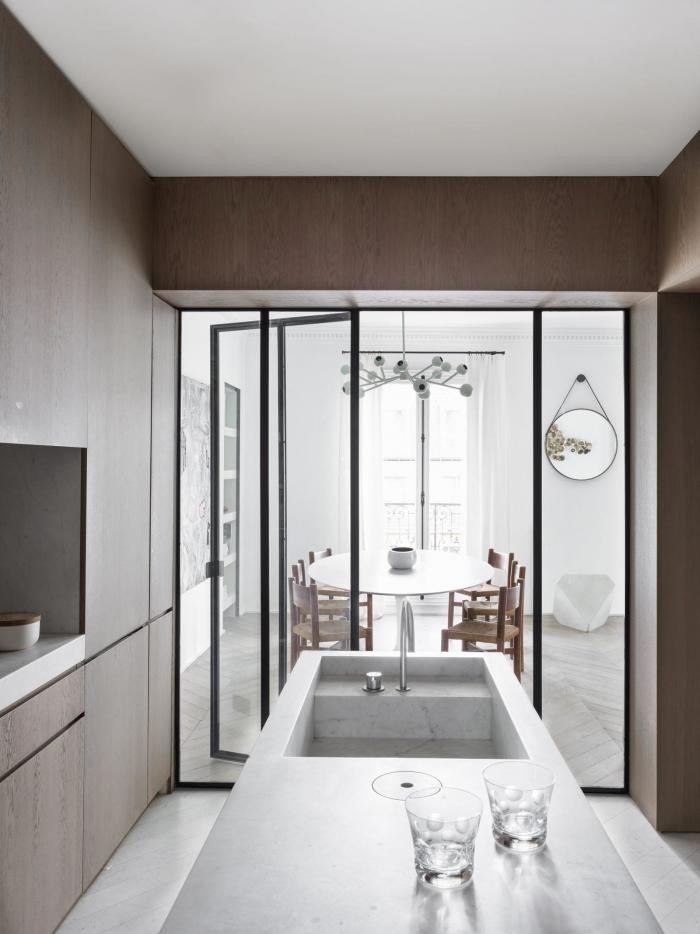 Современный роскошный интерьер квартиры в Париже (11 фото)
