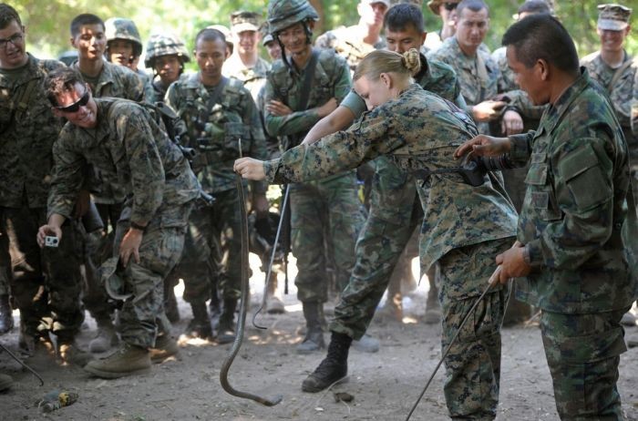 Учения по выживанию морских пехотинцев (10 фото)
