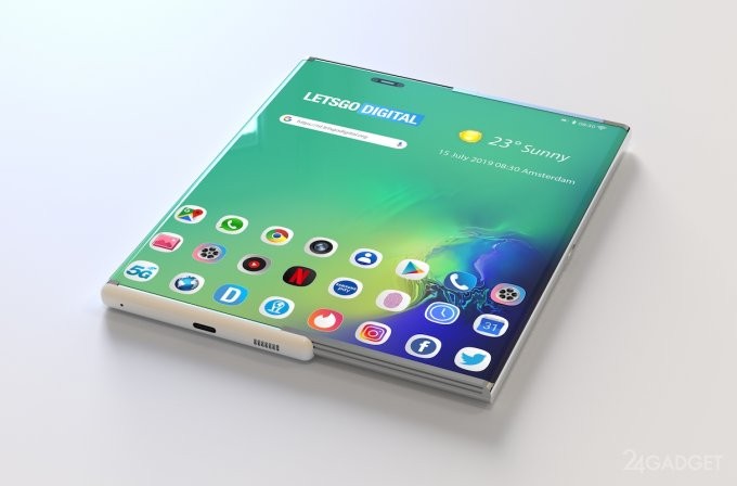 В Samsung готовят смартфон с расширяемым дисплеем (6 фото)