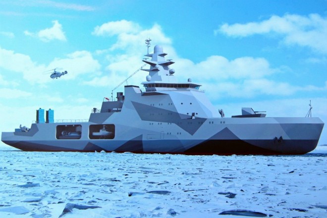 Корабль для операций в Арктике (3 фото)