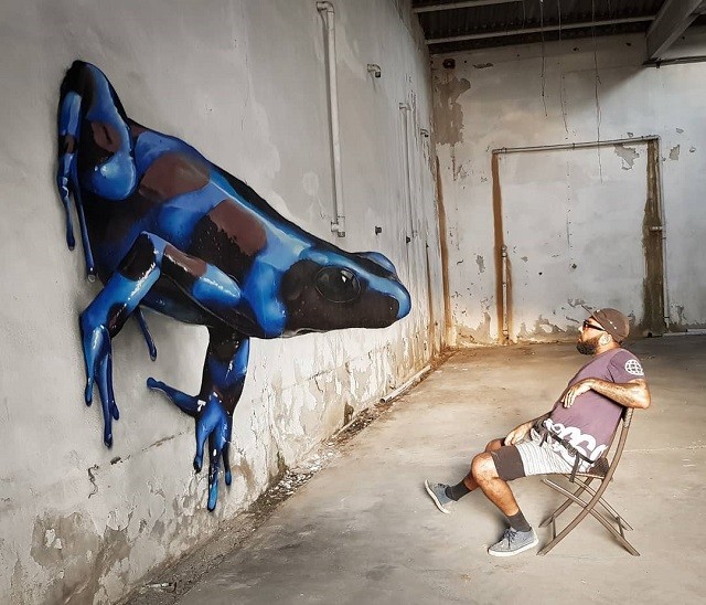 Невероятно реалистичные 3D-граффити от художника Португалии (22 фото)