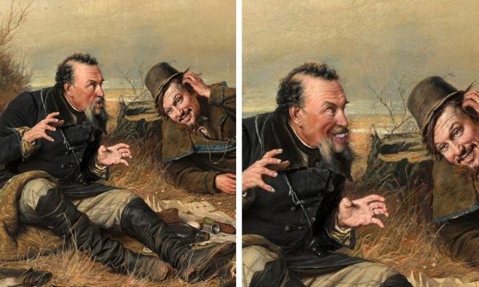 Как бы выглядели картины русских художников были б с улыбкой (16 фото)