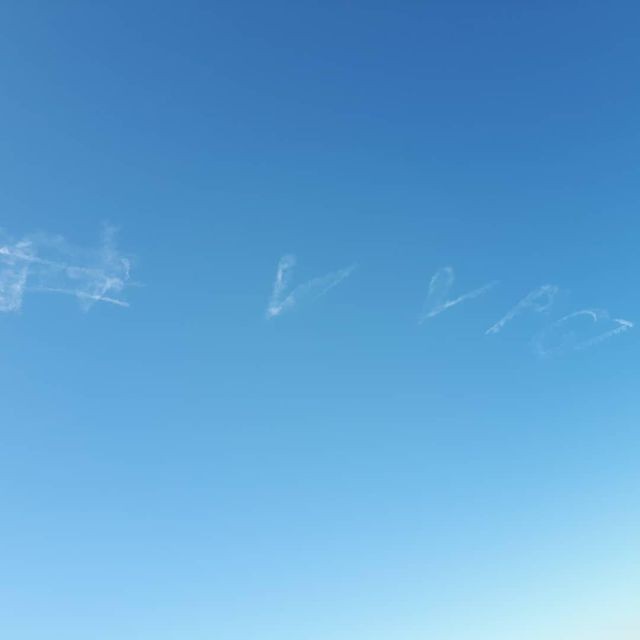 В небе над Лос-Анджелесом написали поздравление Путину (3 фото)