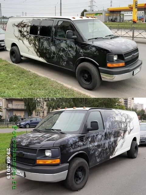 Аэрография на машинах: красивая и не очень (30 фото)