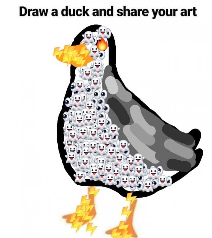 Обычным людям предложили завершить картинку утки (22 фото)
