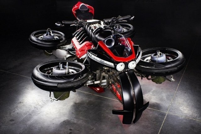 Летающий мотоцикл-трансформер (6 фото)