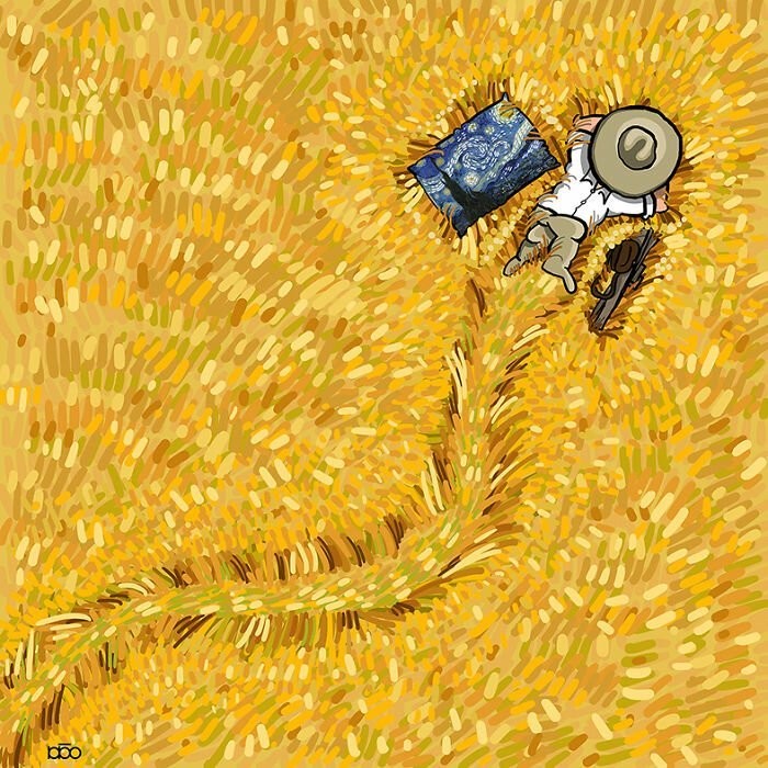 Жизнь Ван Гога глазами иранского художника (31 фото)