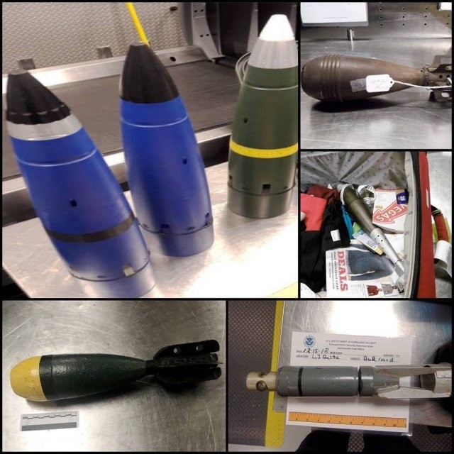 Транспортная полиция США показала предметы, конфискованные (15 фото)