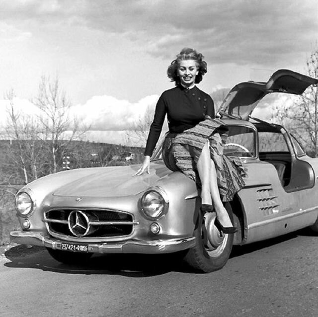 Роскошная Софи Лорен и ее Mercedes-Benz (16 фото)